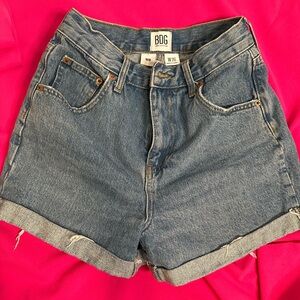 Denim mom shorts